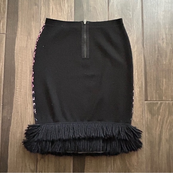 Anthropologie Sleeping On Snow Sweater Fringe Pencil Skirt Sz M - Picture 6 of 9